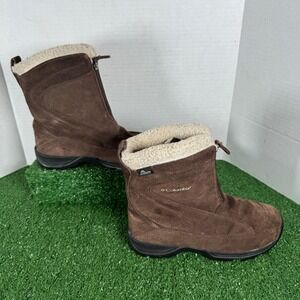 Columbia Women's Vallara Waterproof Winter Boots‎ Brown Suede Sherpa
